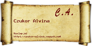 Czukor Alvina névjegykártya